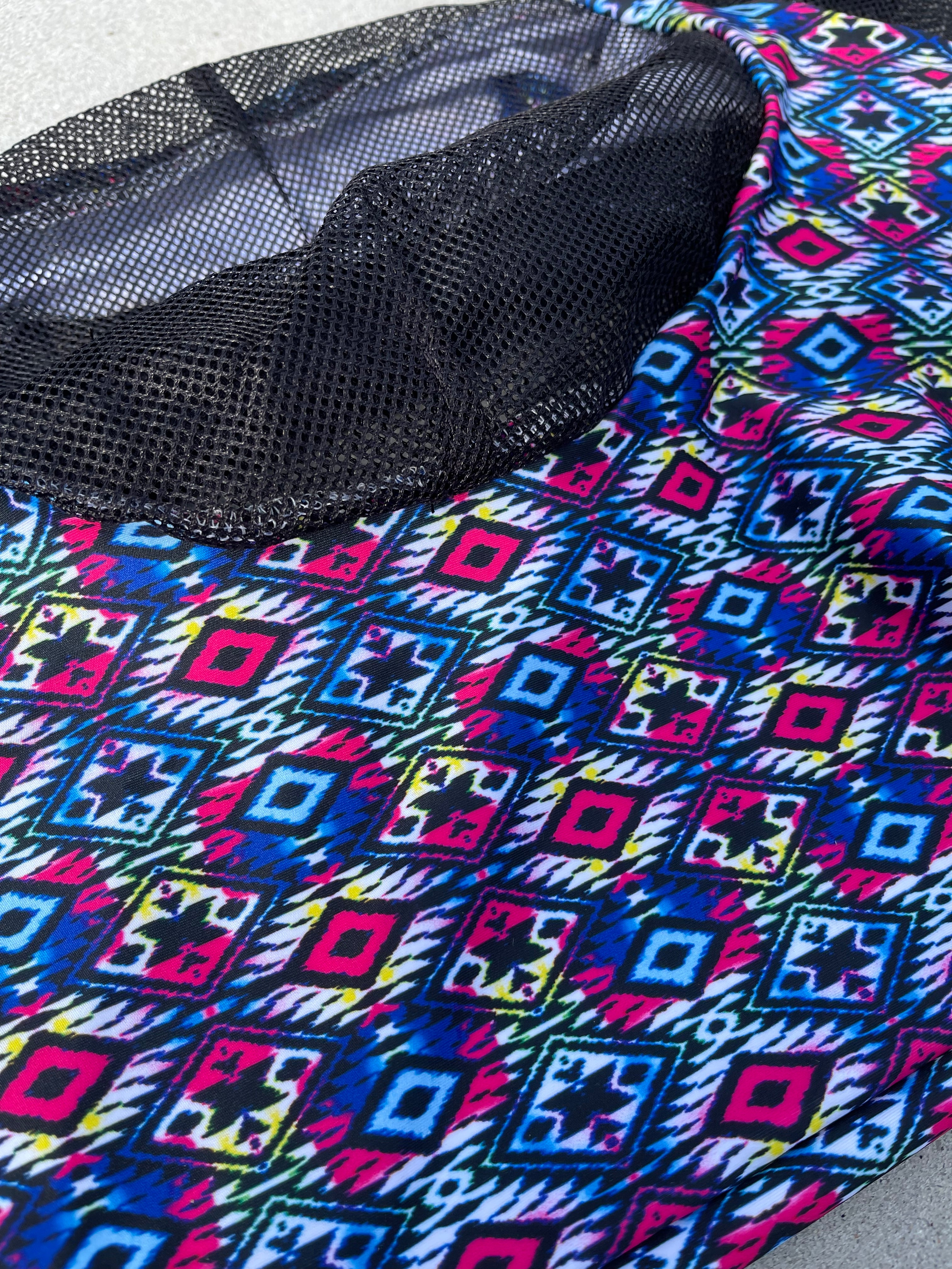 Electric Aztec Lycra Fly Mask
