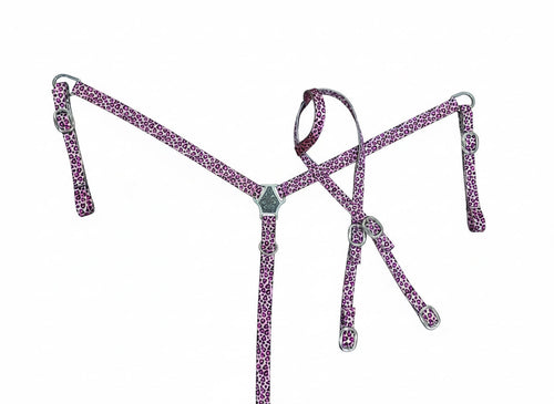 Catty Cowgirl Nylon One Ear Headstall & Breast Collar Tack Set