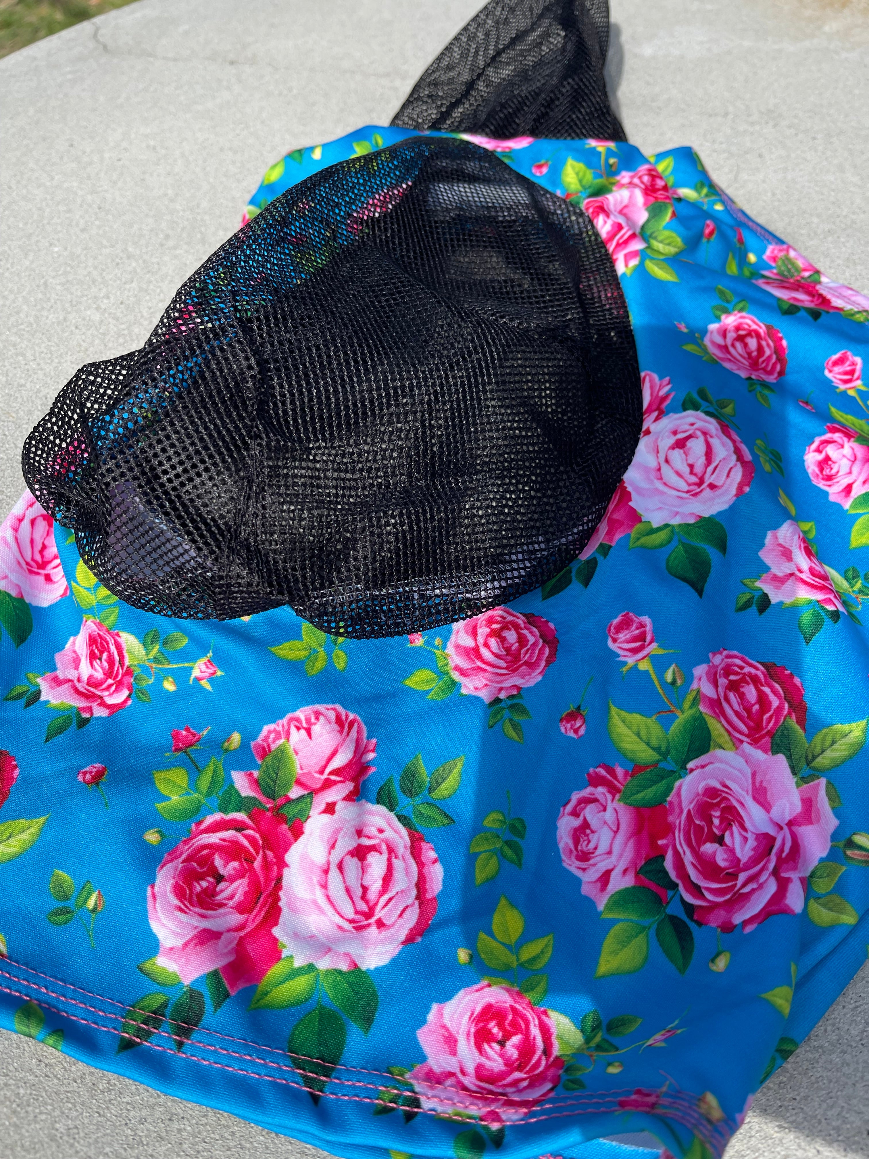 Rose Lycra Fly Mask