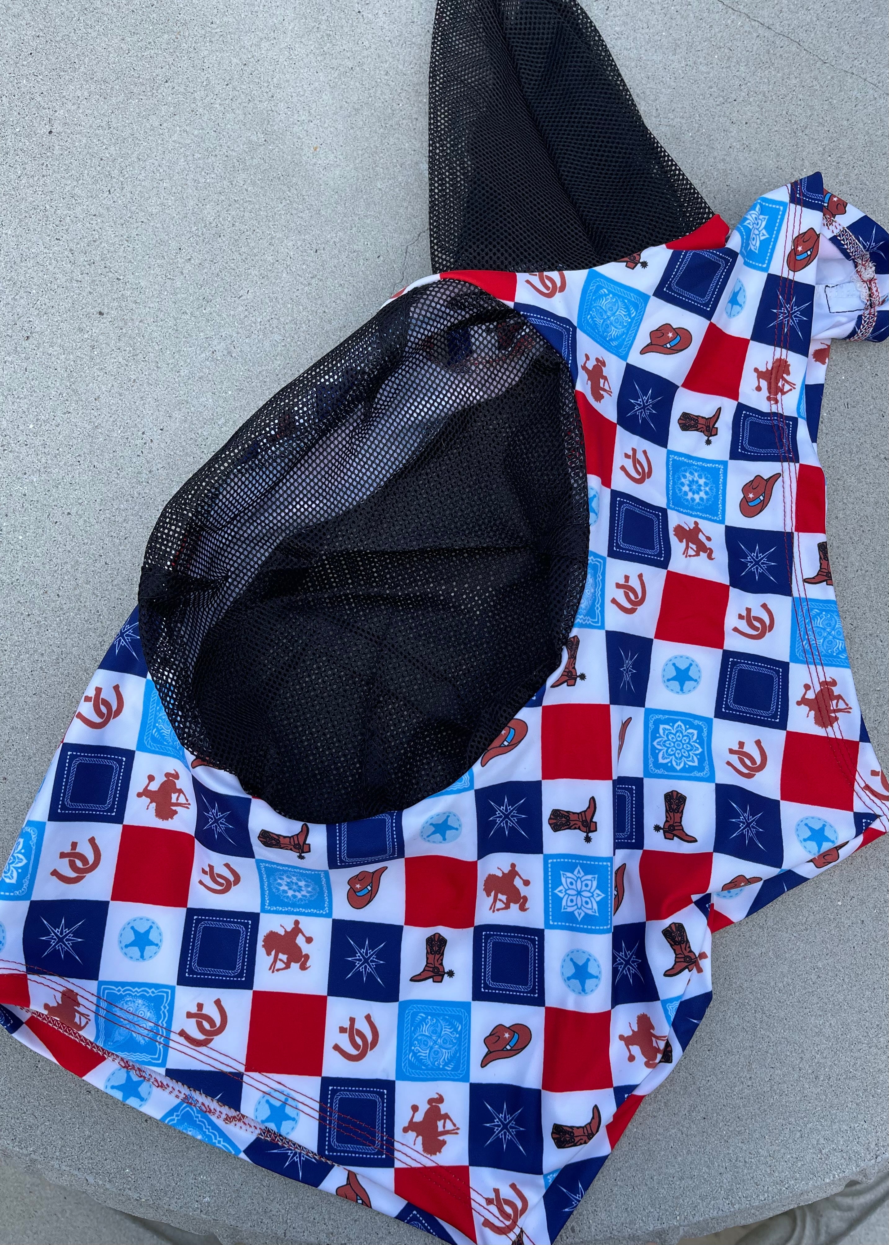 Cowboy Pride Lycra Fly Mask