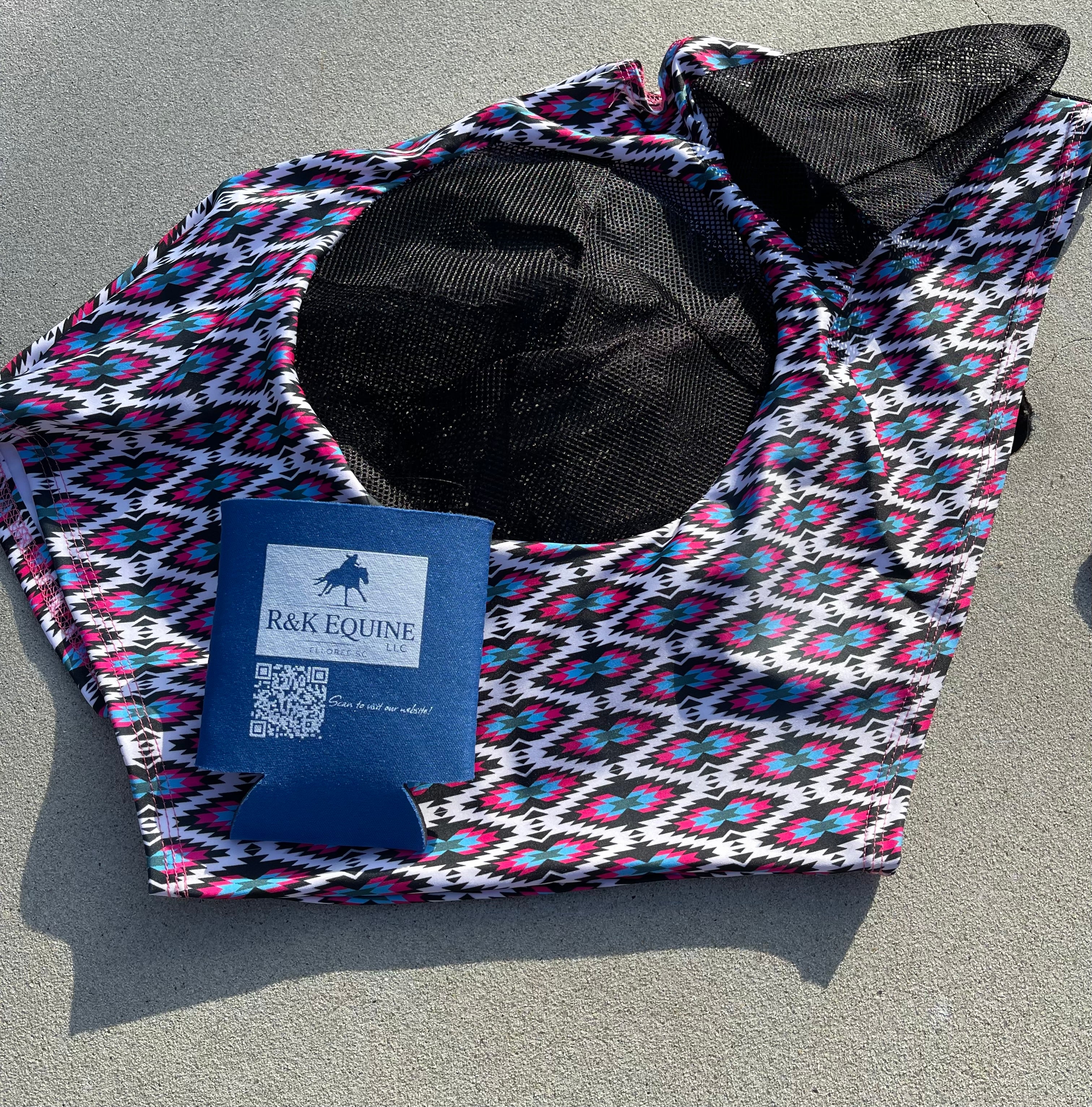 Neon Navajo Lycra Fly Mask