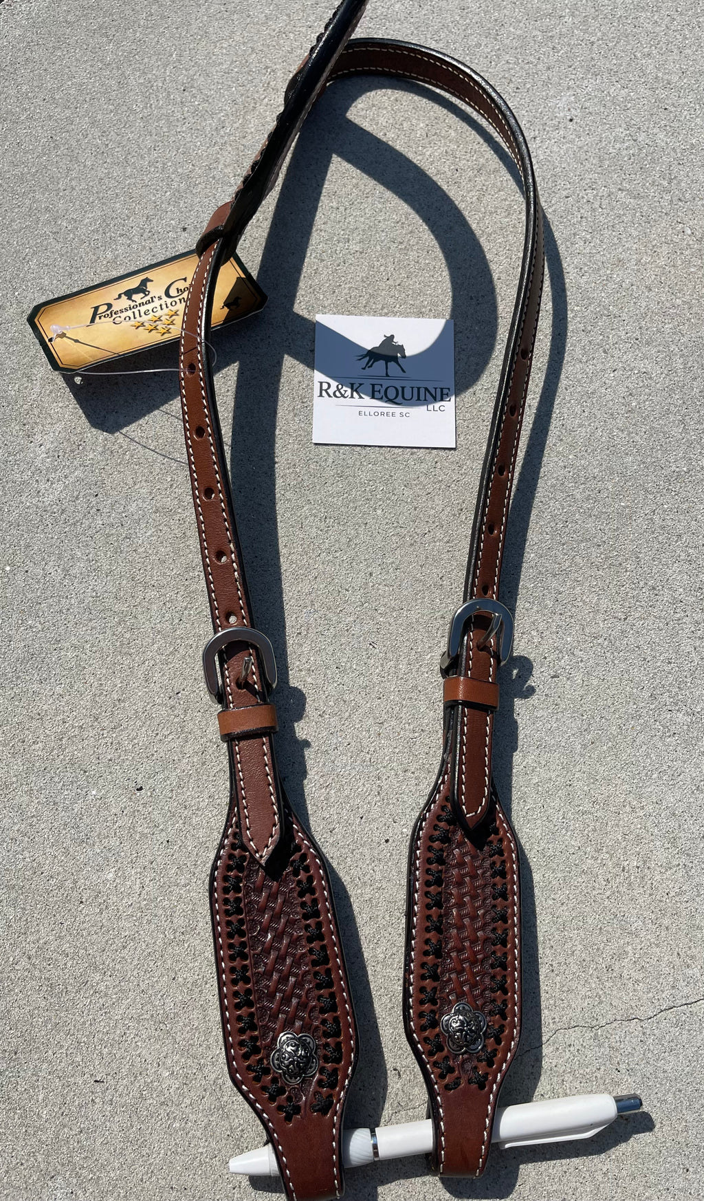 Professionals Choice Cross stich Single Ear Headstall