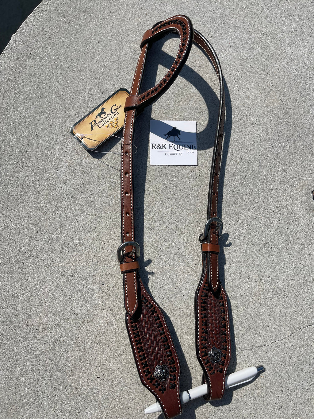 Professionals Choice Cross stich Single Ear Headstall