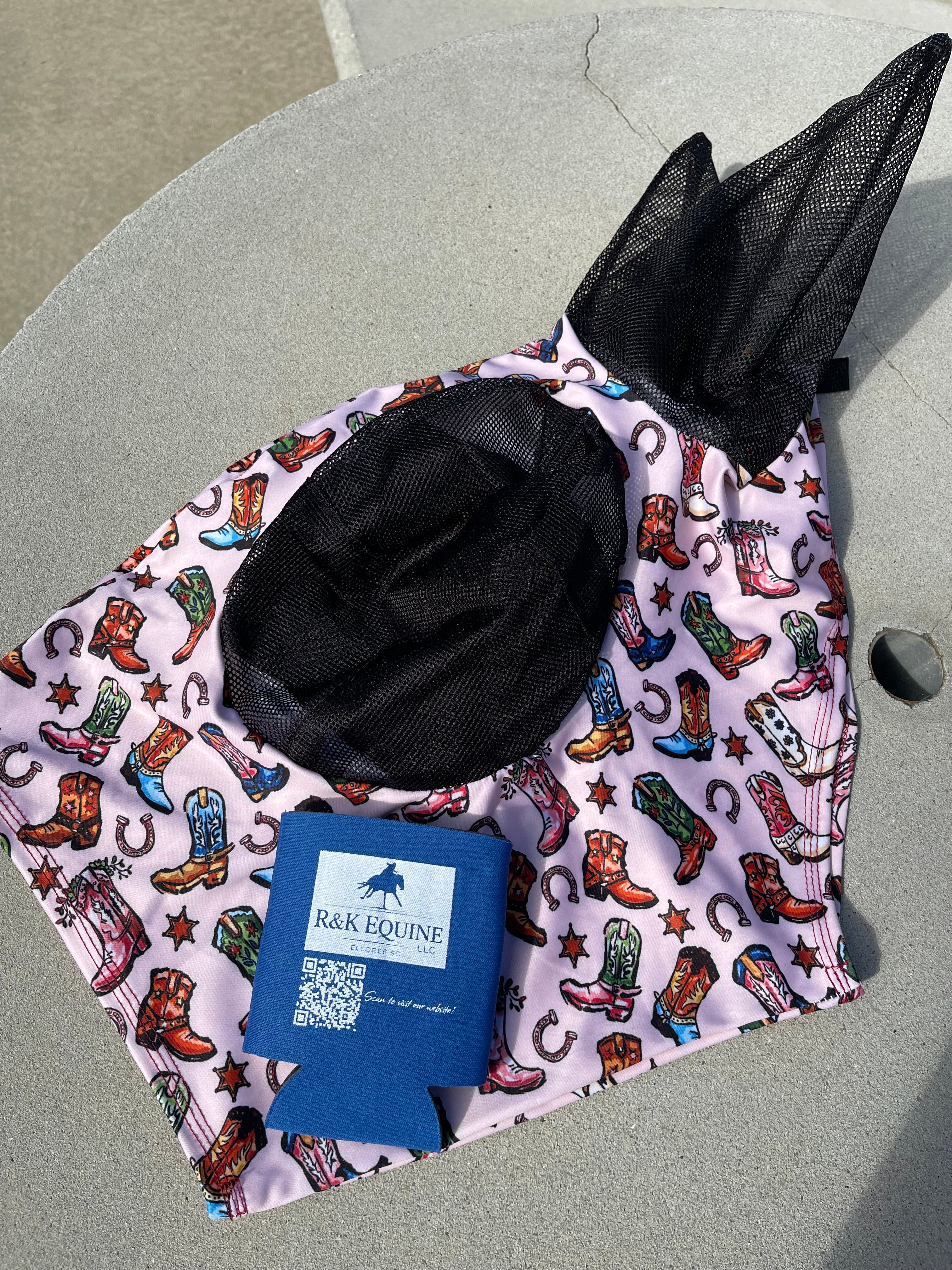 Cowboy Boot Bash Lycra Fly Mask