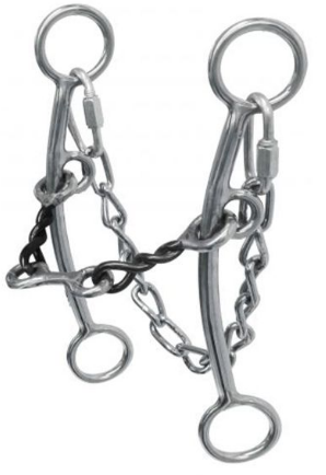 Twisted Mouth With Dogbone & Curb Chain
