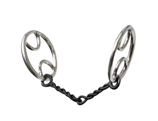 Locked O ring  Twisted Wire Snaffle