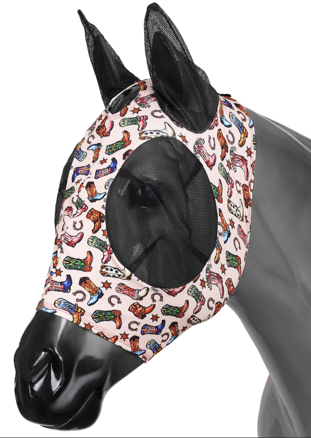 Cowboy Boot Bash Lycra Fly Mask
