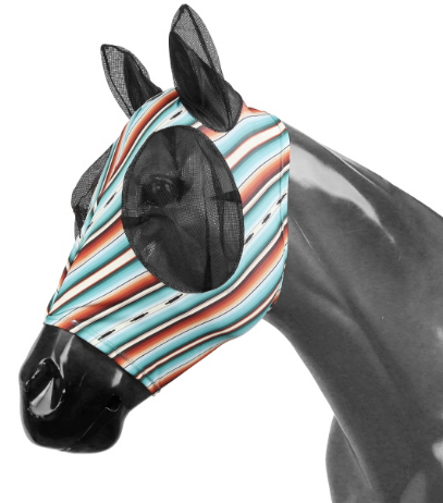 Teal Serape Lycra Fly Mask