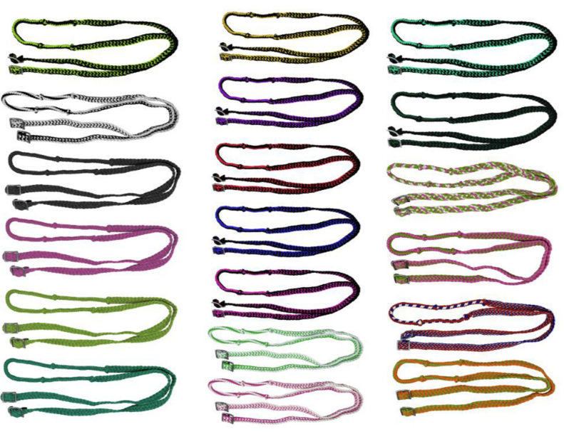 Braided Nylon Barrel Reins with Knots