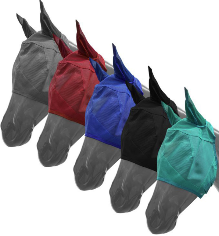 Mesh Rip Resistant Fly Mask with Ears and Velcro Closure