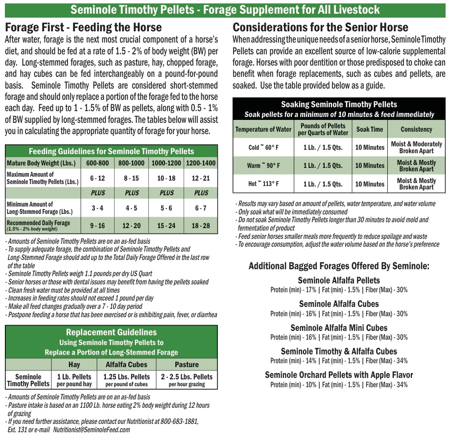 Seminole Timothy Pellets
