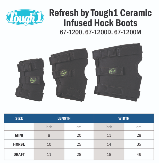 Refresh by Tough1 Ceramic Infused Hock Boots