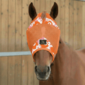 Daisy 8 Horse Fly Mask -Orange Mesh